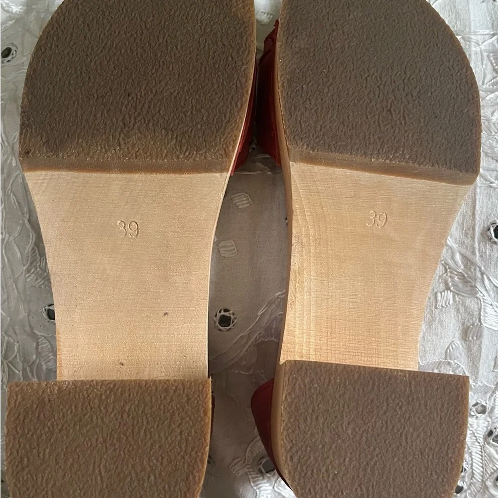 Swedish Hasbeens platform sandals, 8.5 narrow *NOTE they need ankle straps* - Picture 5 of 8